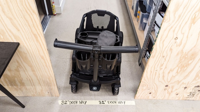 both the wagon body and handle of the veer easily go through the 32...