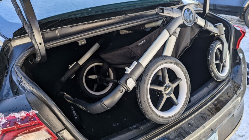 no matter how we tried to get the donkey 5 into our test trunk, we...