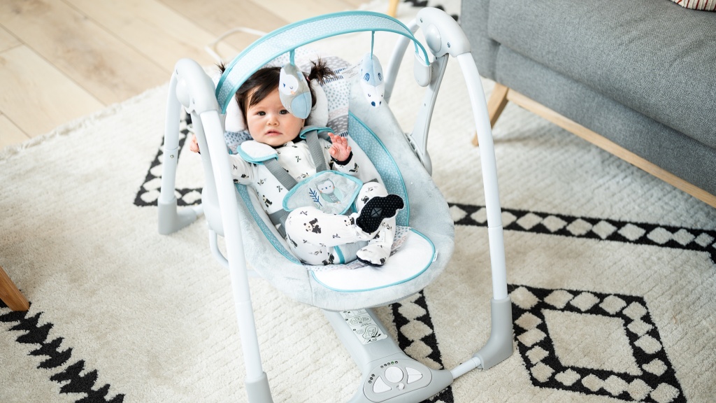 ingenuity portable swing baby swing review - the ingenuity portable swing can easily fold for storage or transport.