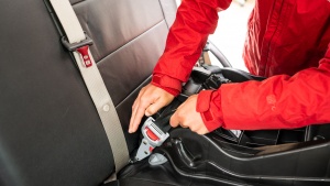 Tightening the LATCH connections on the Baby Trend is harder than is...