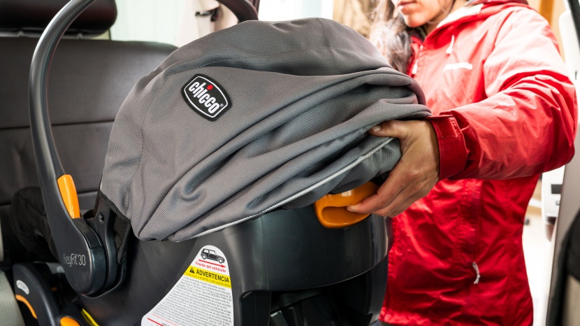 chicco keyfit 30 - the carrier release lever is on the back of the keyfit 30 carrier...