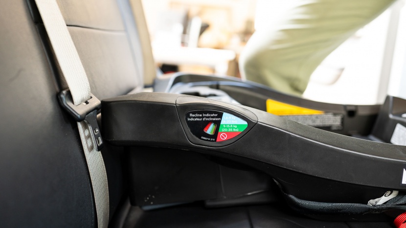 evenflo litemax dlx - the level on the eveflo is a dial that spins behind a casing that is...