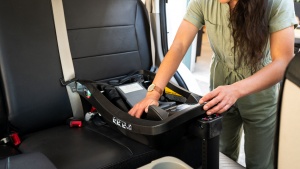 The Evenflo has a load leg but no anti-rebound bar.