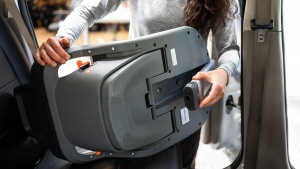 The Max's load leg pulls out from the bottom of the base before you...