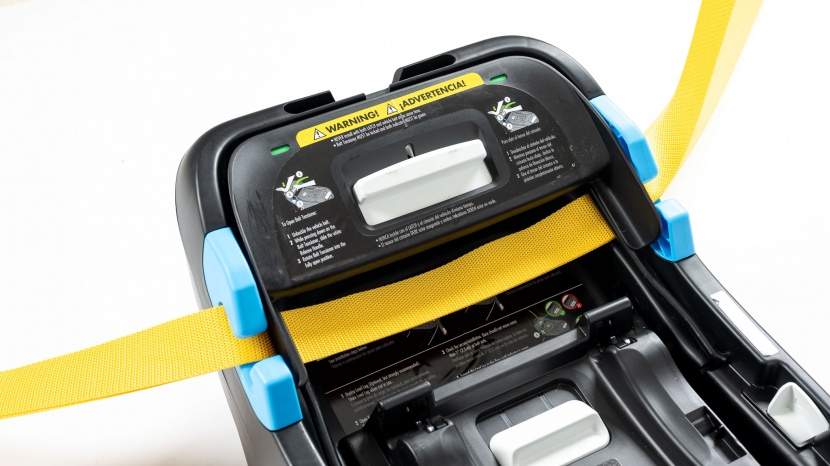 the belt lock-off/tensioner on the liing is pushed down over the...