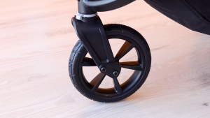 The GT2 has all-wheel suspension and rubber no flat tires which help...