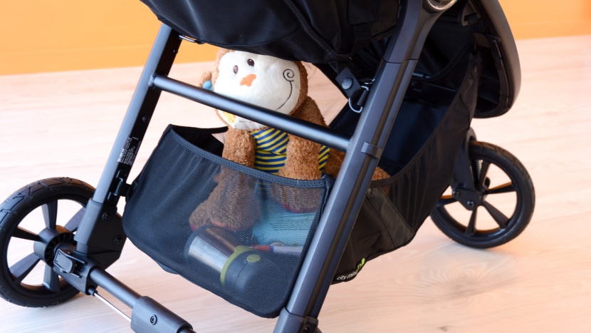 baby jogger city mini gt2 combo - the gt2 storage bin has a new weird crossbar that prohibits good...