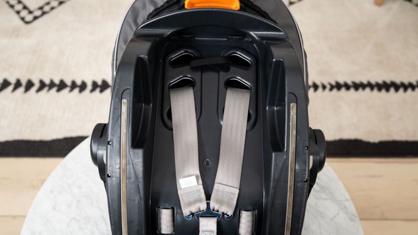 chicco keyfit 30 - the harness adjustment on the keyfit 30 is a rethread style, and the...