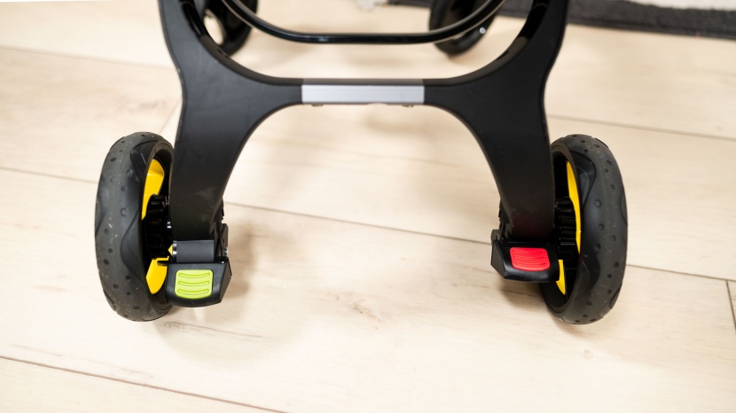 doona - the brake pedals on the doona are color-coded so you know if they...