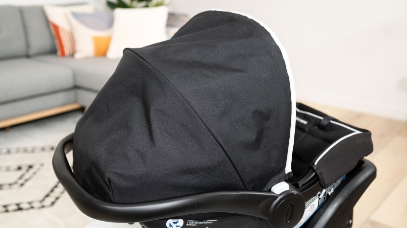 graco snugride 35 lite lx - the lite lx canopy is adequate for coverage but is a similar height...