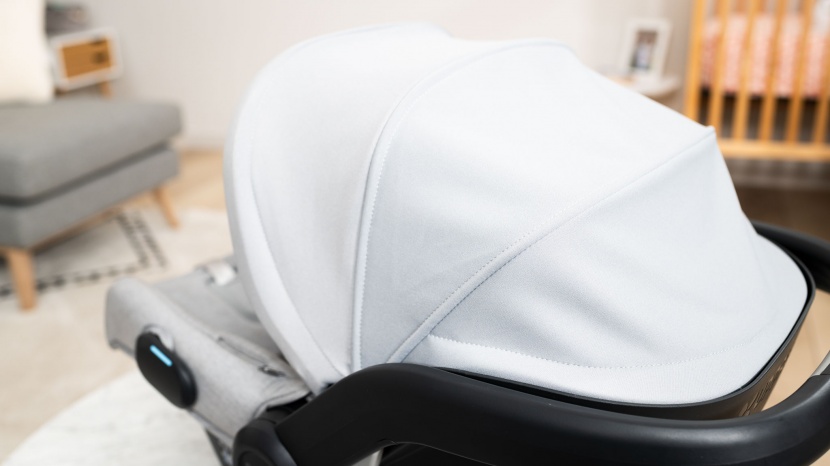 uppababy mesa v2 - the canopy on the mesa v2 is a sleek-looking option that covers...
