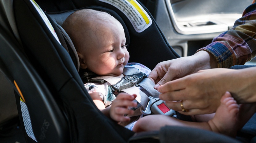 infant car seat - the chicco keyfit 35 has an easy-to-use buckle and chest clip.
