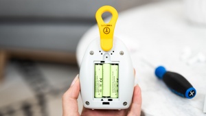 The baby and parent units of the TimeFlys QQ Portable come with...