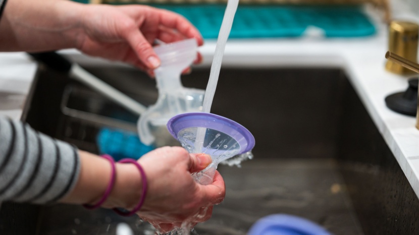 washing the lansinoh manual breast pump isn't particularly...