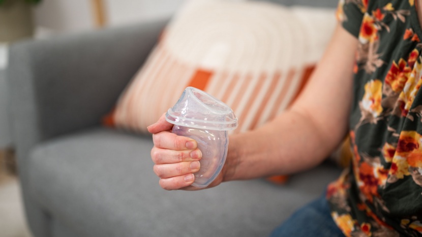 breast pump - the haakaa is a stiff silicone with a single flange size and a...