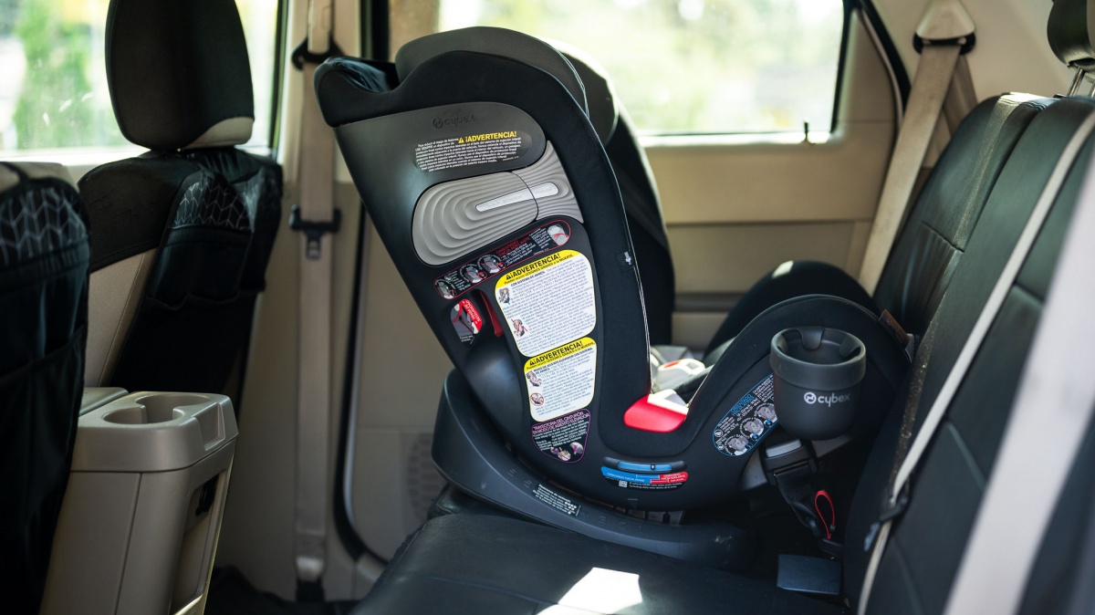 Cybex Eternis S Review (The Eternis is a wider seat that made accessing the LATCH anchors on the car more of a challenge.)