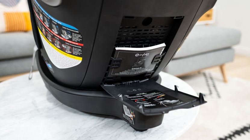 cybex sirona s - the sirona manual tucks away in a pocket on the back of the seat for...