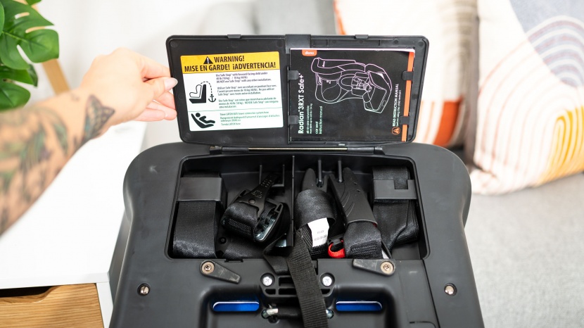 the interior of the diono storage compartment has room for...