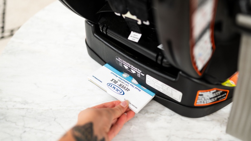 the 4ever manual tucks into a slot on the bottom of the base.