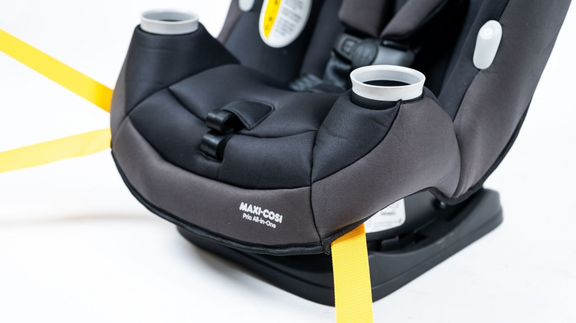 the maxi-cosi belt path for rear-facing is near the foot end of the...