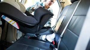 We had to use rolled towels when installing the MAxi-Cosi to obtain...