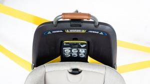 The lock-off is under the Revv access panel on the base of the seat...