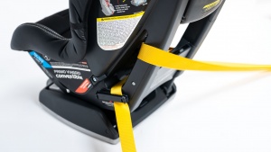 The forward-facing configuration for belt installation of the Peg...