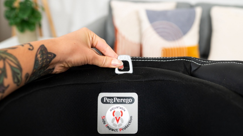 peg perego primo viaggio convertible - the headrest assembly on the peg adjusts more easily going up than...