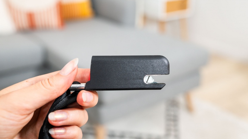 the knox has a push-style connector with a button release.