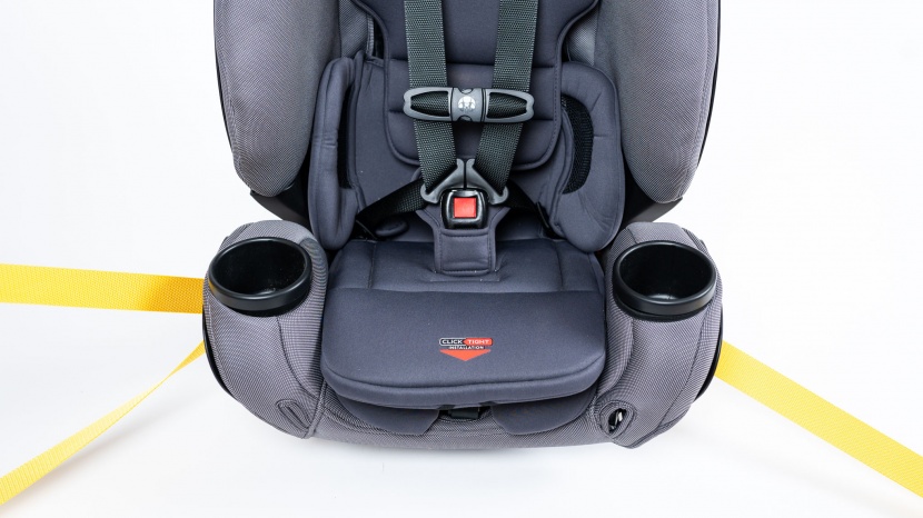 the rear-facing pathway on the one4life is near the foot of the...