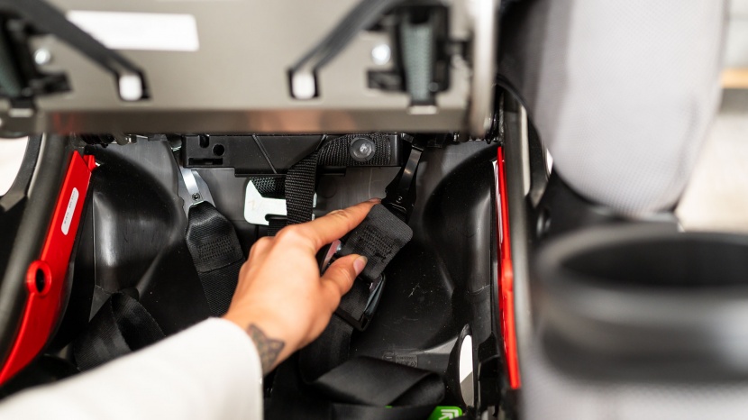 britax one4life clicktight - the latch hooks on the one4life clip under the seat to keep them out...