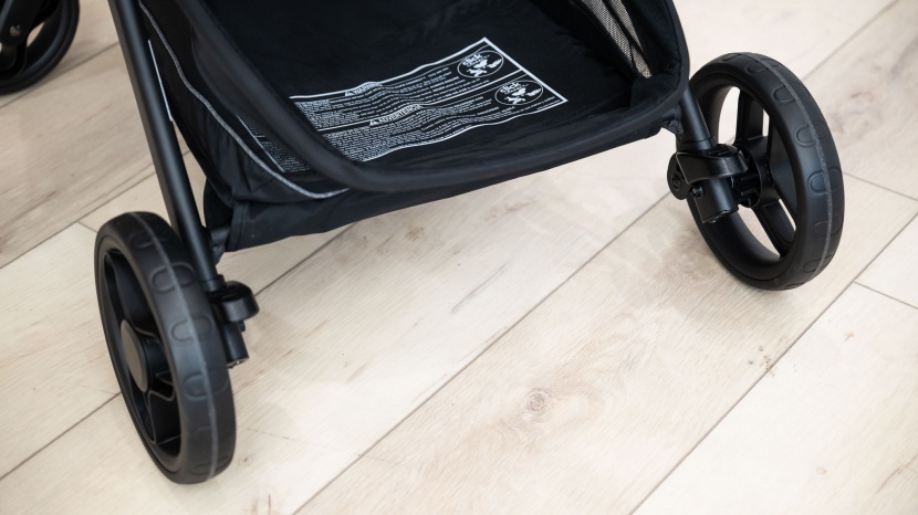 graco modes nest stroller - the brake pedals are small and close to the wheels. the size and...