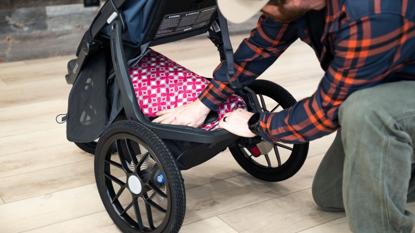 uppababy ridge - the triangle shape storage bin will limit what you can put inside...