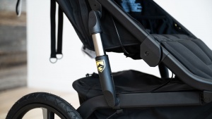 The Alterrain's shocks and sling seat help absorb some bumps along...