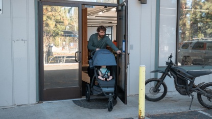 UPPAbaby Ridge Review (The Ridge handled like a dream indoors but struggled on casual walks, with some noticeable wobble in the front wheel.)