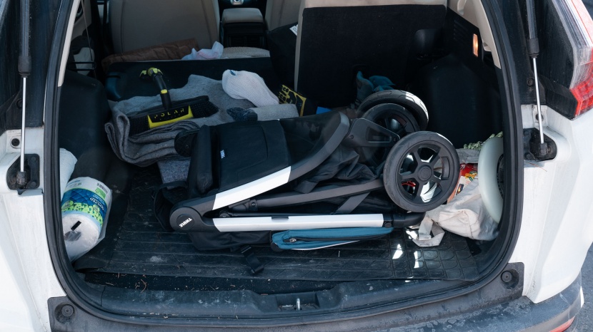 thule spring - the spring folds flat compared to some but is not the smallest in...