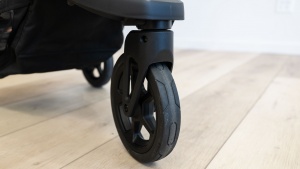 The small wheels on the Thule Spring wheels are foam-filled rubber...