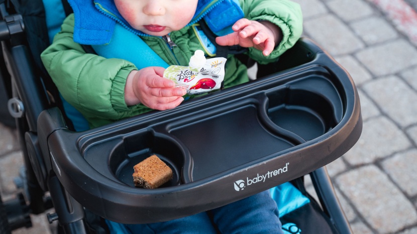 the race tec child's tray can be helpful to keep snacks nearby for...