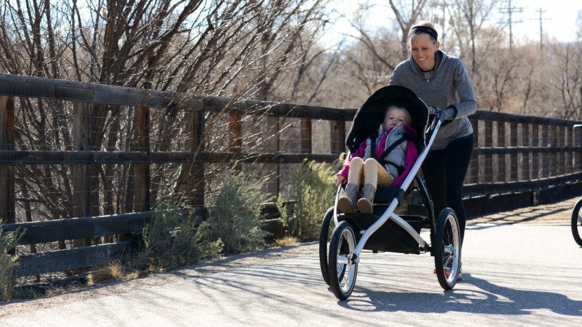 full size stroller - you should only ever run with a stroller designed specifically for...