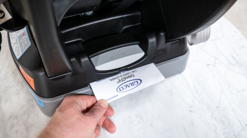 the extend2fit manual is easy to access from a pocket under the seat.