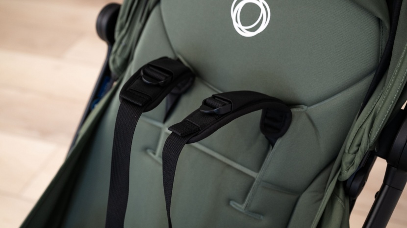 the padded shoulder straps on the bugaboo stay open to make getting...