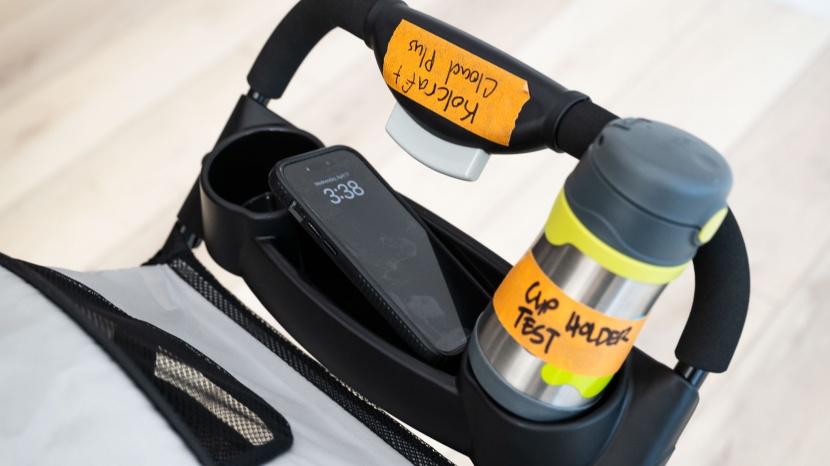 the parent tray on the kolcraft didn't fit our smartphone or our...