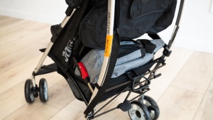 The storage bin on the Summer Infant is hard to use and becomes in...