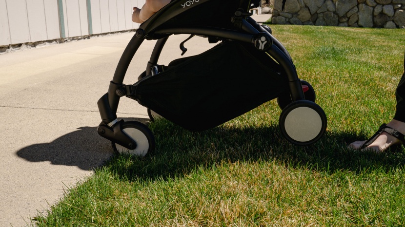 travel stroller - the dense wheels on the babyzen show an attention to detail that...