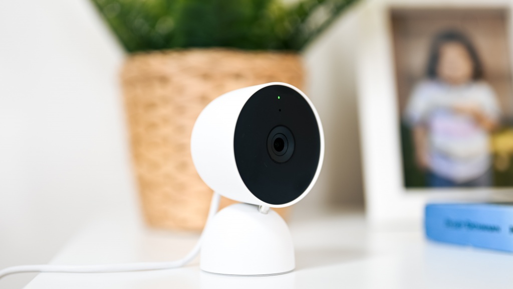 video monitor - the google nest cam includes features for security.