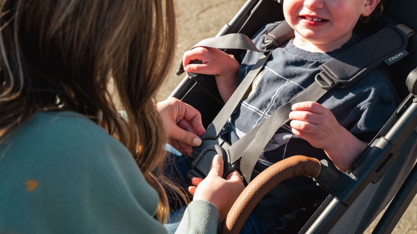 uppababy minu v2 - the minu v2 has easy adjustments and a straightforward buckle with...