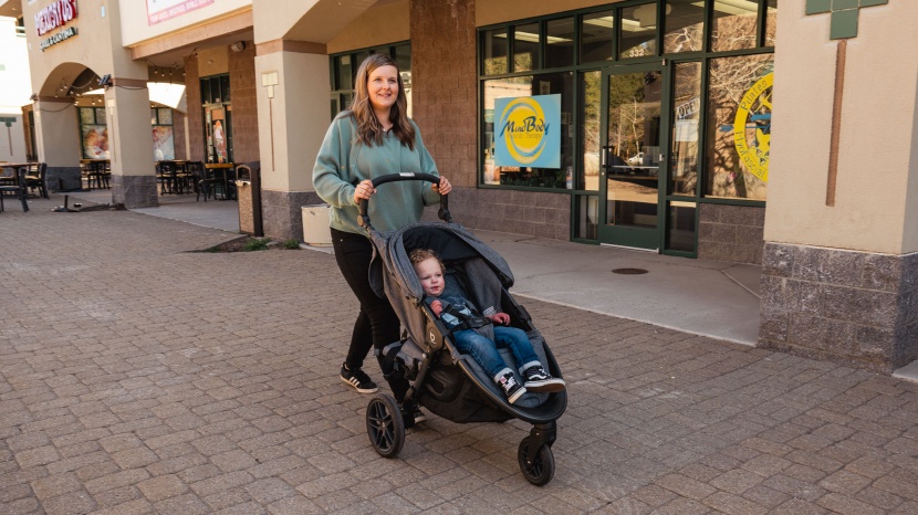 travel stroller - the britax b-free is a full-size stroller with a small fold and...