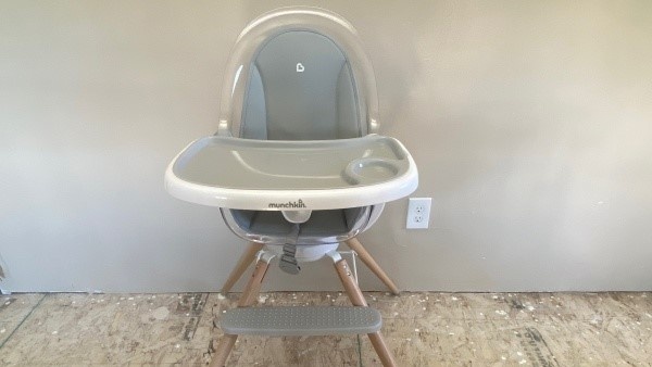 high chair - the munchkin 360 cloud is a nice quality choice that feels durable.
