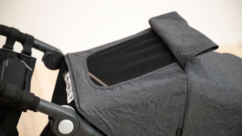 the roam's peek-a-boo window is mesh and offers more ventilation if...