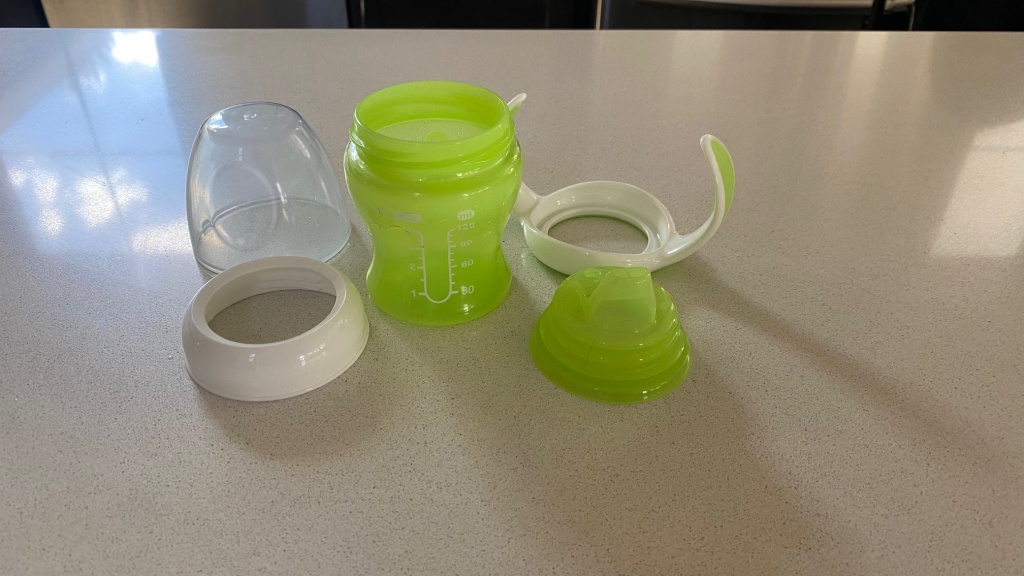 sippy cup - the munchkin gentle transition sippy cup does have more pieces than...